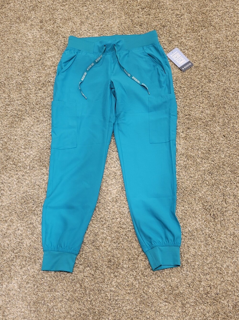 Med Couture XS NWT Scrubs Teal Drawstring Jogger Pants